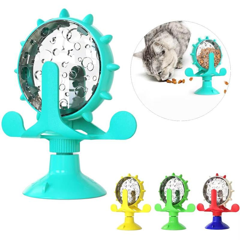 Cat Food Dispenser, Interactive Cat Teaser Toy, Rotatable Snack Dispenser for Indoor Use, Pet Accessories for Small Dogs