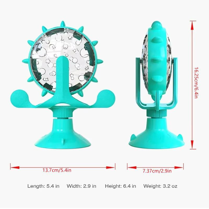 Cat Food Dispenser, Interactive Cat Teaser Toy, Rotatable Snack Dispenser for Indoor Use, Pet Accessories for Small Dogs