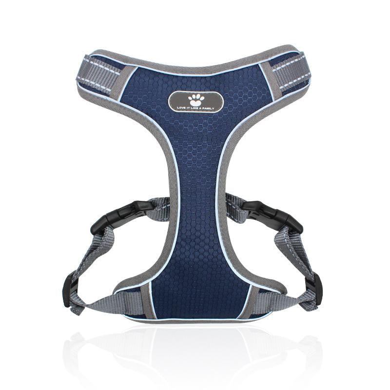 Dog Traction Rope Anti-Fall Reflective Medium and Large Dog Chest Harness Vest-Style Dog Leash Pet Chest Harness