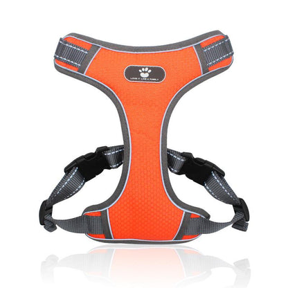 Dog Traction Rope Anti-Fall Reflective Medium and Large Dog Chest Harness Vest-Style Dog Leash Pet Chest Harness