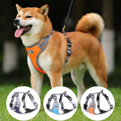Dog Traction Rope Anti-Fall Reflective Medium and Large Dog Chest Harness Vest-Style Dog Leash Pet Chest Harness