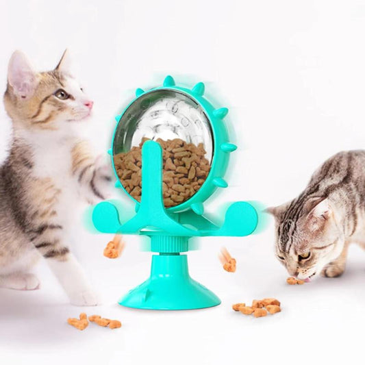Cat Food Dispenser, Interactive Cat Teaser Toy, Rotatable Snack Dispenser for Indoor Use, Pet Accessories for Small Dogs