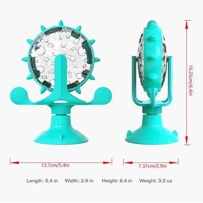 Cat Food Dispenser, Interactive Cat Teaser Toy, Rotatable Snack Dispenser for Indoor Use, Pet Accessories for Small Dogs